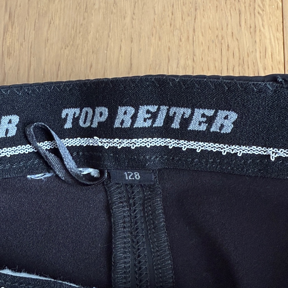 Kids Black Riding Pants - Picture 2 of 3